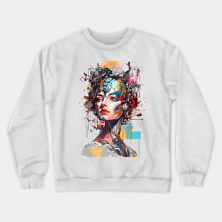 Female AI Android/Cyborg Crewneck Sweatshirt